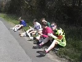 Our very late lunch near Trebarvah